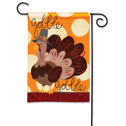 Gobble Glam Garden Flag slide 
