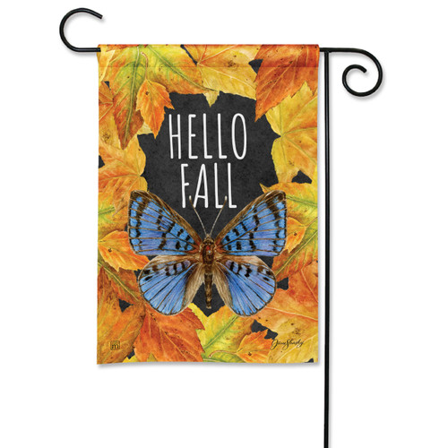 Fluttering into Fall Garden Flag slide 