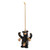 Hanging ornament of a black bear holding a string of gold stars