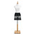 Black sheer shirt extender on mannequin stand