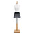 Black and white polka dot shirt extender on mannequin