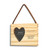 A rectangular hanging wood ornament with a heart shaped two inch photo opening next to the saying "Bless Your Heart" under two black lines with room for personalization, displayed angled to the left.