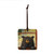 A square ceramic hanging ornament with a painting of a black bear peeking in a window.
