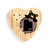 Heart shaped wood peg game with a black bear peeking over a wood stump with Utah on it, shown with two wood pegs in the game.