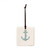 A square hanging ornament with a green anchor on a cream background.