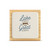 A light wood square plaque with a bone tile attached that says "Lake Times are Great Times" with an image of a canoe.