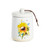 Back view of a white ceramic candle with a watercolor sunflower on the outside with a removable lid.