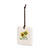A square cream hanging tile magnet ornament with a watercolor image of yellow sunflowers, displayed angled to the left.