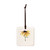 A square cream hanging tile magnet ornament with a watercolor image of a black eyed susan.