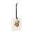 A square cream hanging tile magnet ornament with a watercolor image of an orange blossom, displayed angled to the right.