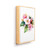 A light wood framed wall art of a watercolor apple blossom, displayed angled to the right.