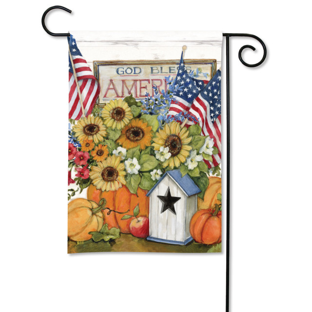 Studio M Pumpkin Friends Gartenflagge – 32,5x45,7 Cm, Aus SolarSilk Polyester, Wetterfest & Farbenfroh