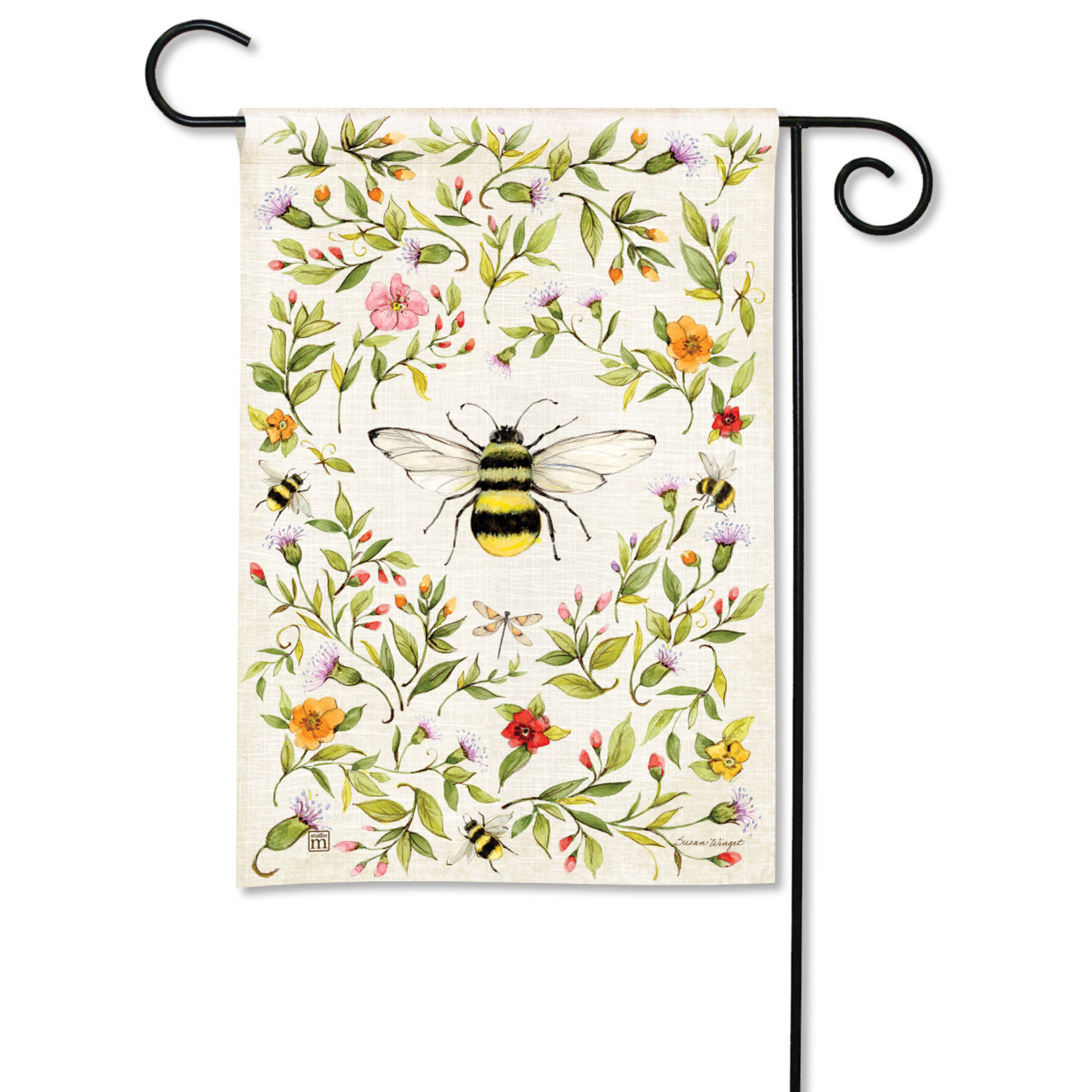 Bee Spring Garden Flag thumbnail