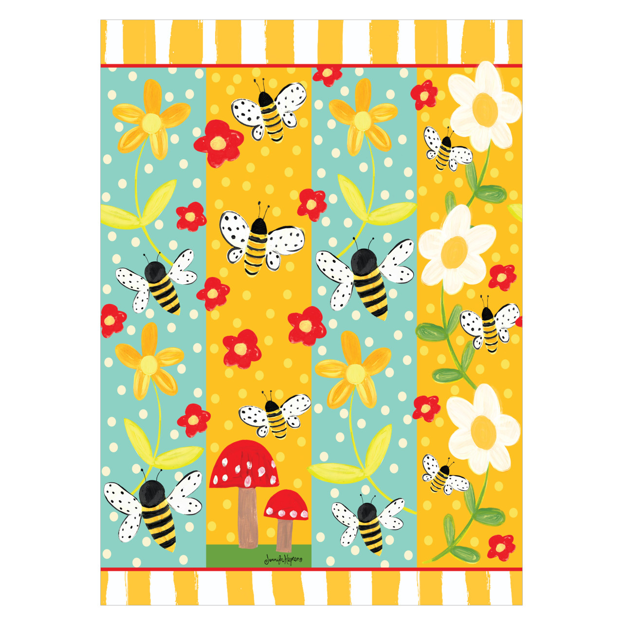 Bumbly Bee Bird Bath Art Pole w/ST9025 Stainless Steel Topper thumbnail