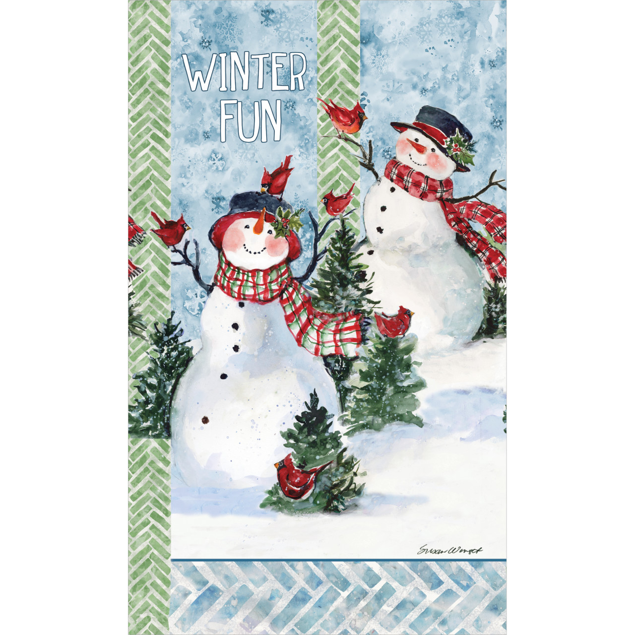 Snowman Friends 13" Mini Art Pole thumbnail