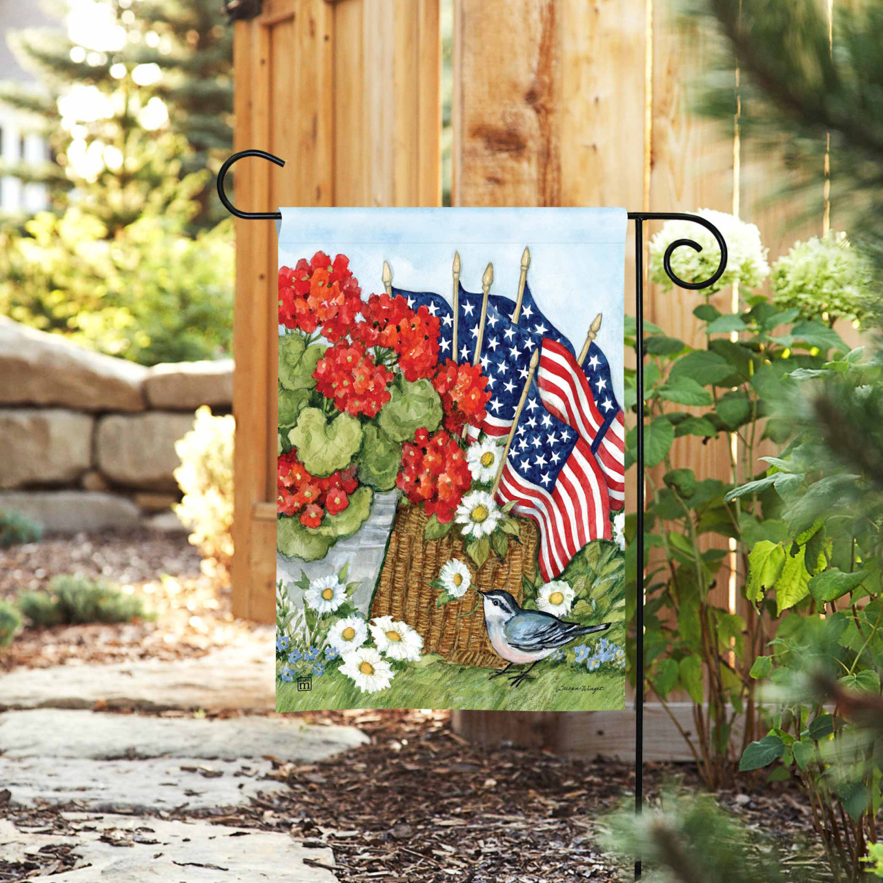 Flags and Flowers Garden Flag thumbnail