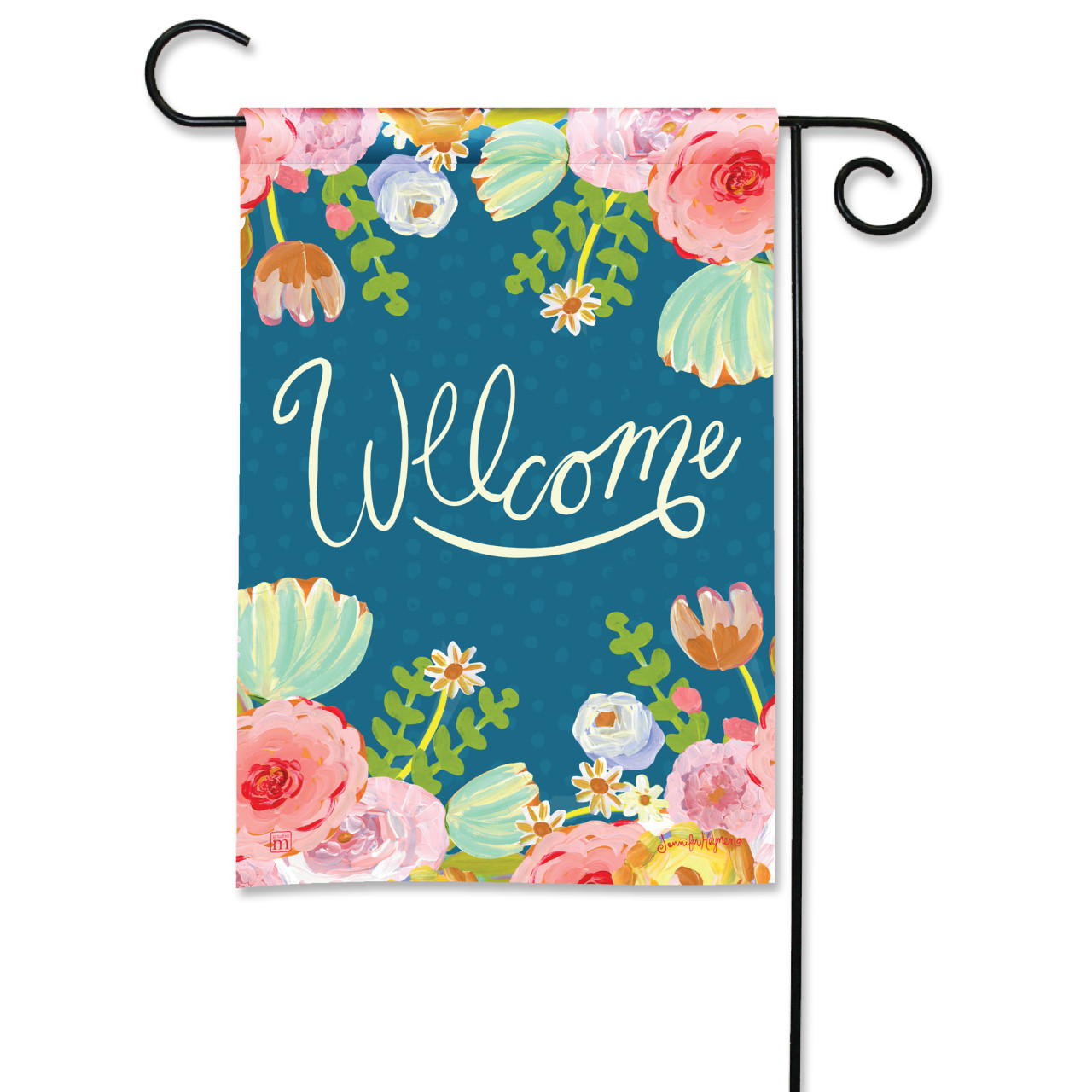 Positivity Blooms Blue Garden Flag thumbnail
