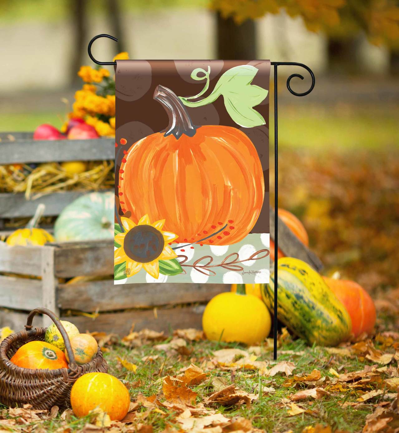 Fall Pumpkin Garden Flag thumbnail