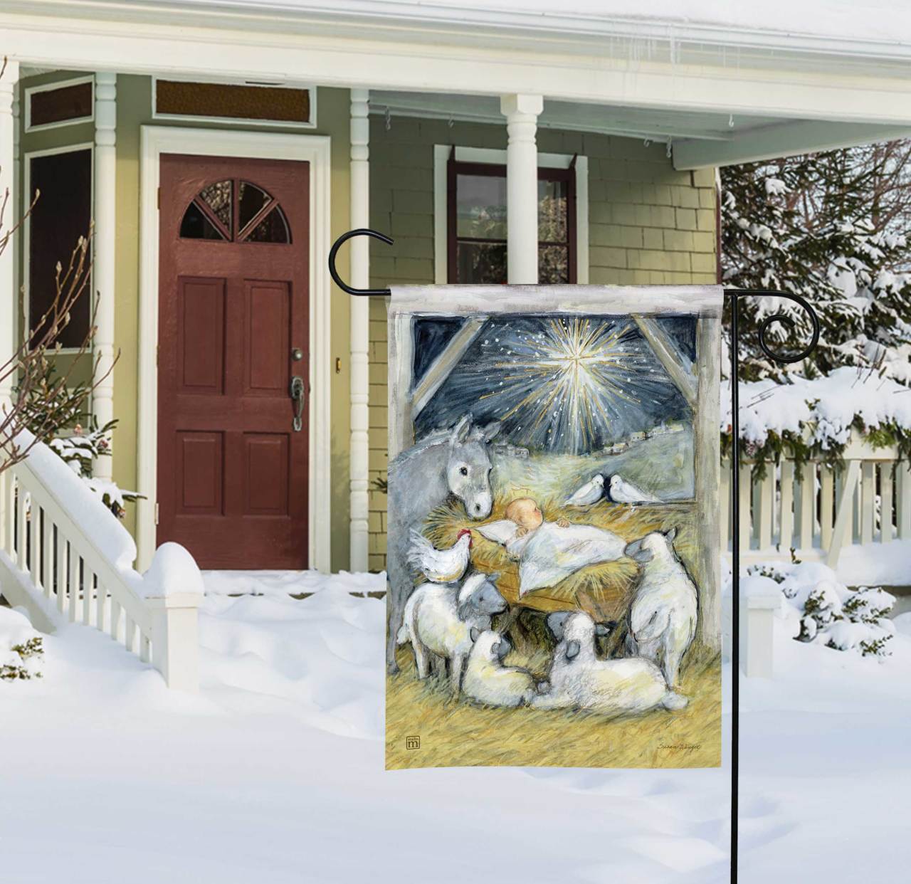 A Child is Born Garden Flag thumbnail