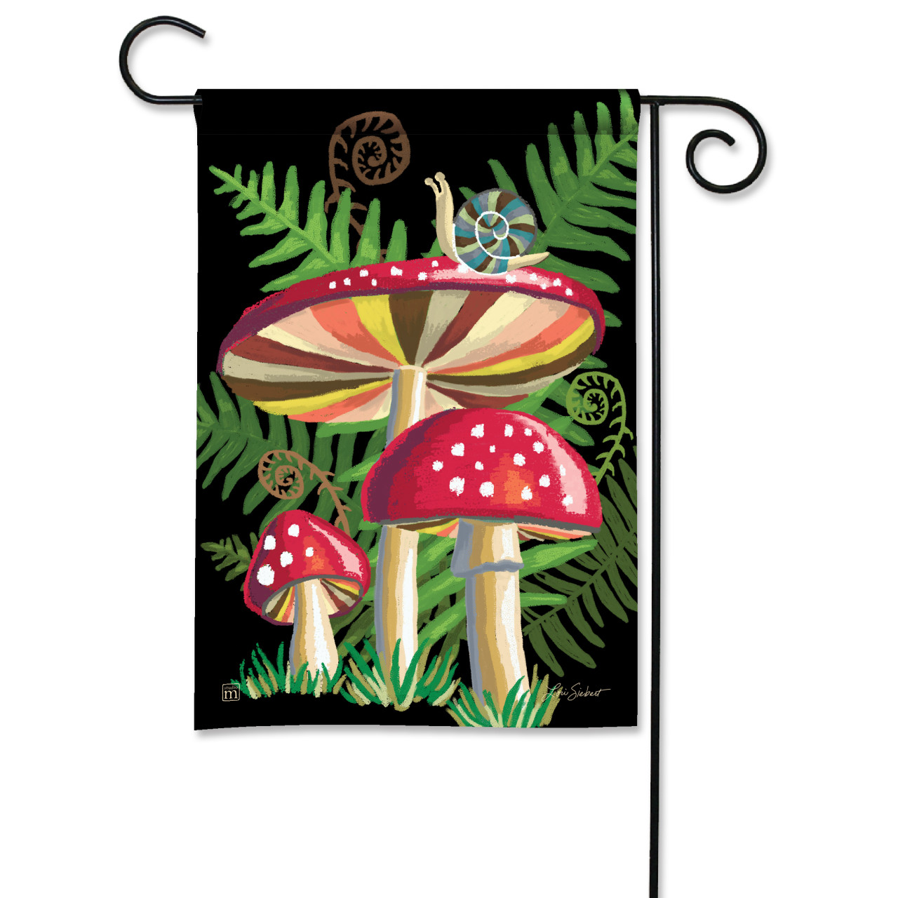 Snail's Mushroom Garden Flag thumbnail