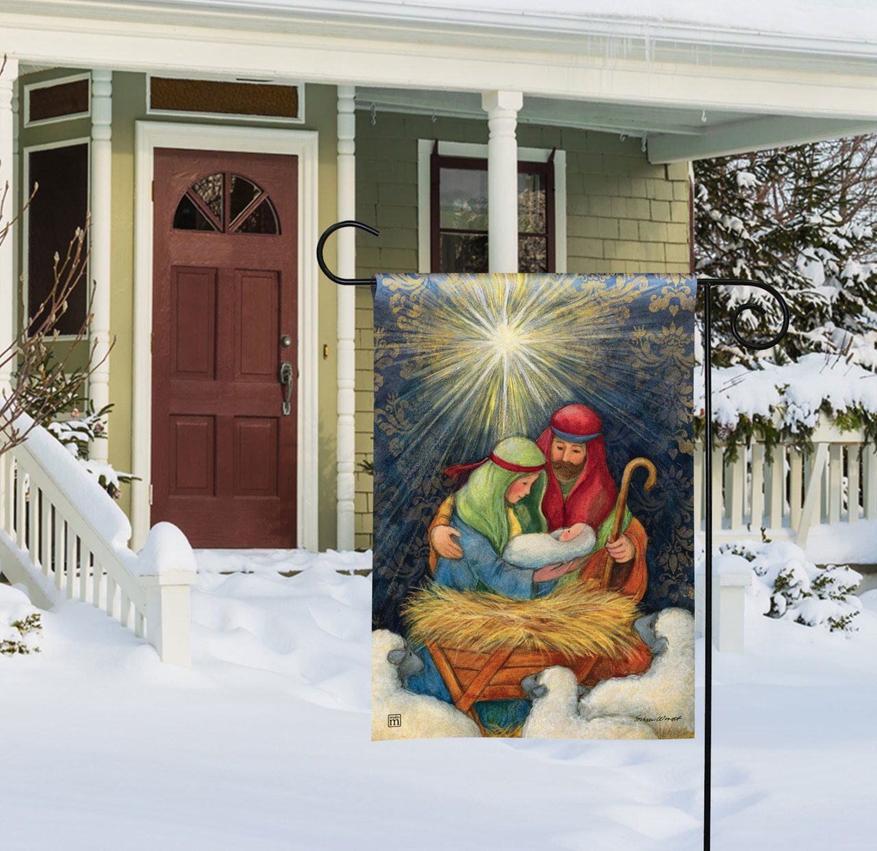 Behold the Child Garden Flag thumbnail