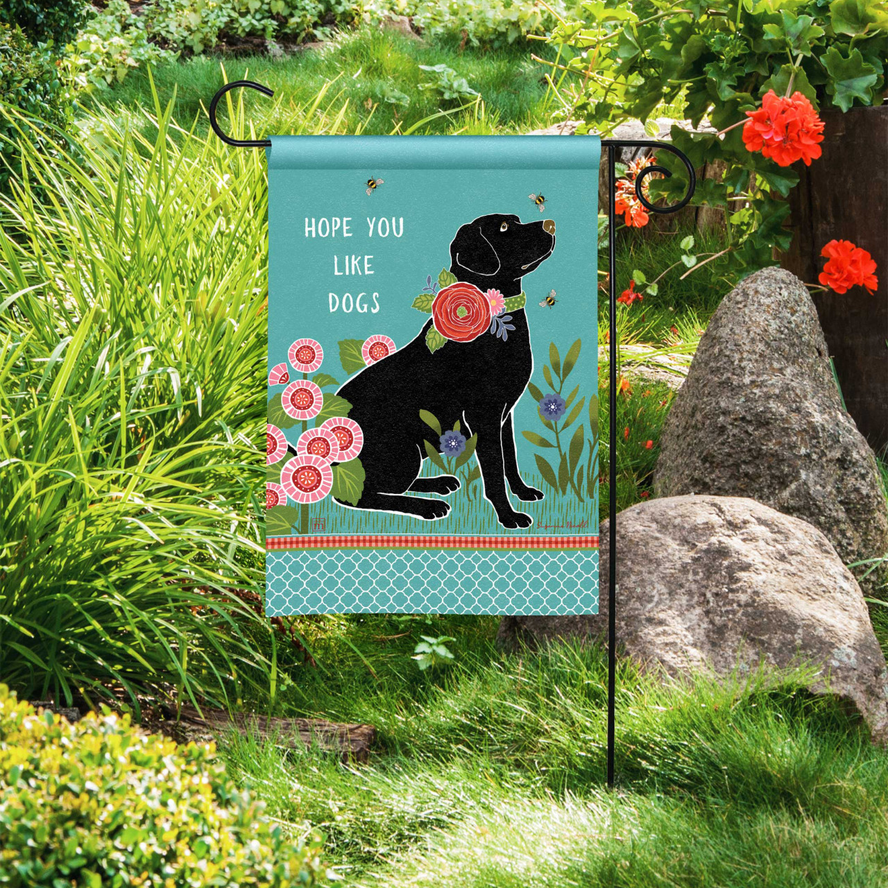 Secret Garden Dog Garden Flag thumbnail