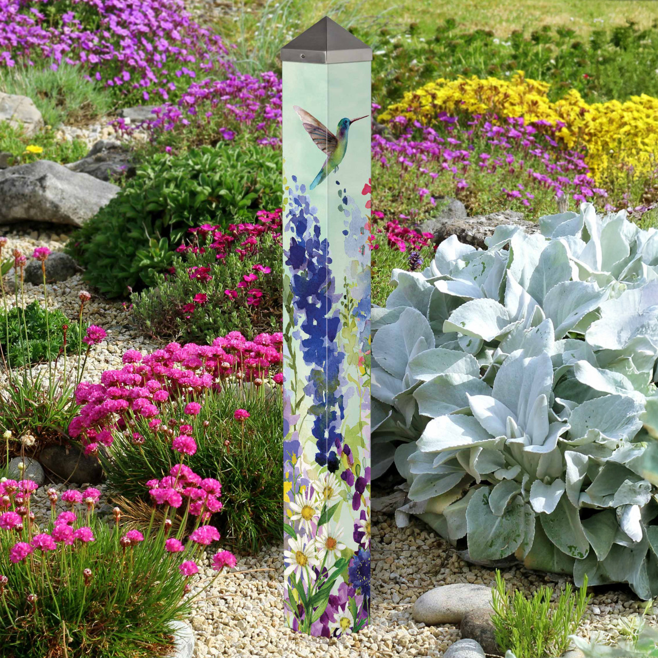Spring Hummingbirds 40" Art Pole thumbnail