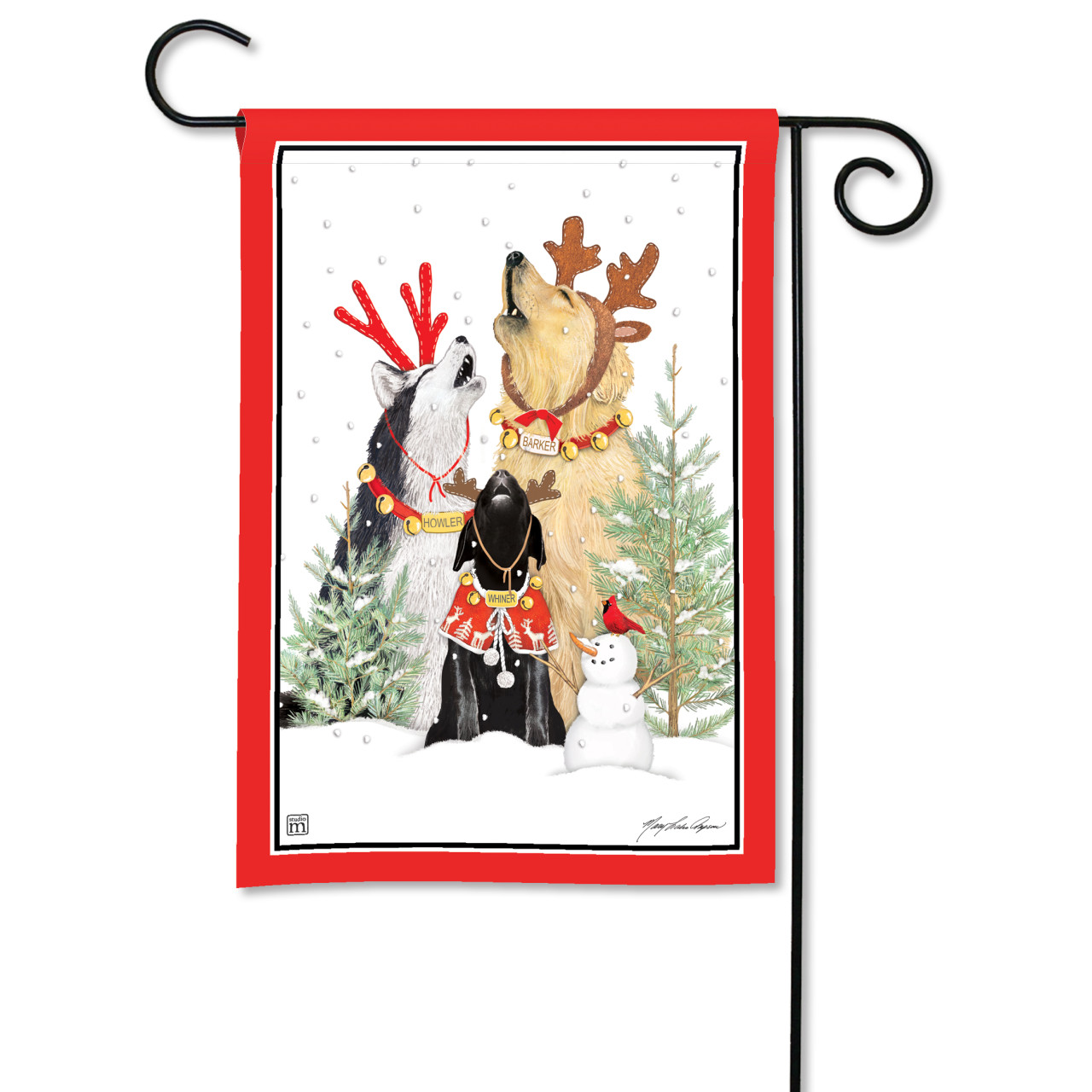 Caroling Dogs Garden Flag thumbnail