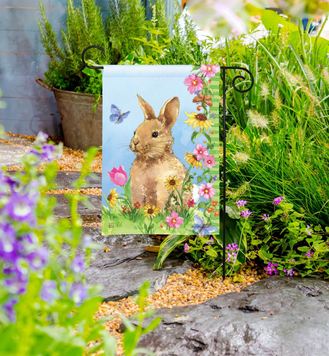 Hippity Hoppity Garden Flag thumbnail