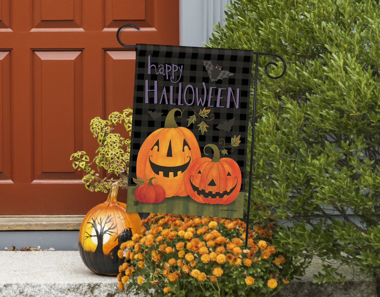 Halloween Pumpkins Garden Flag thumbnail