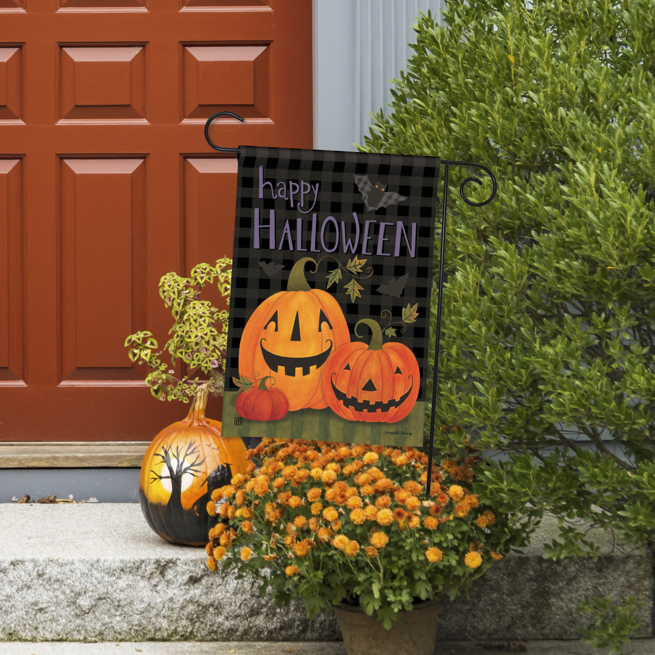 Halloween Pumpkins Garden Flag thumbnail