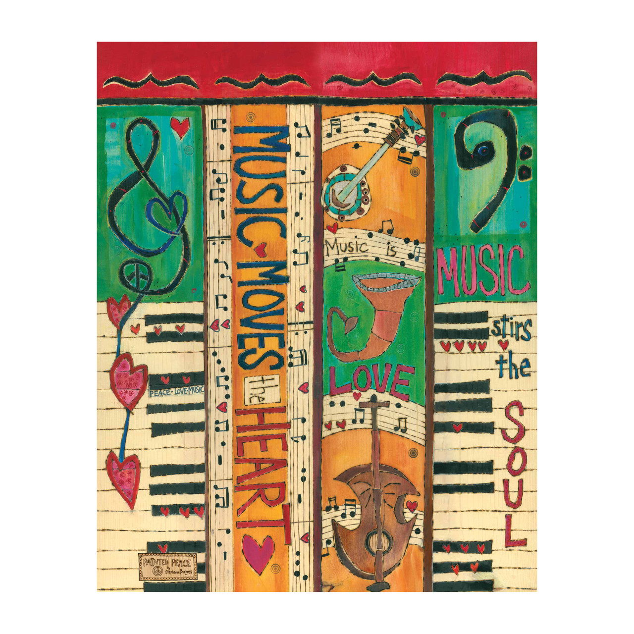 Peace Love Music 20" Art Pole thumbnail
