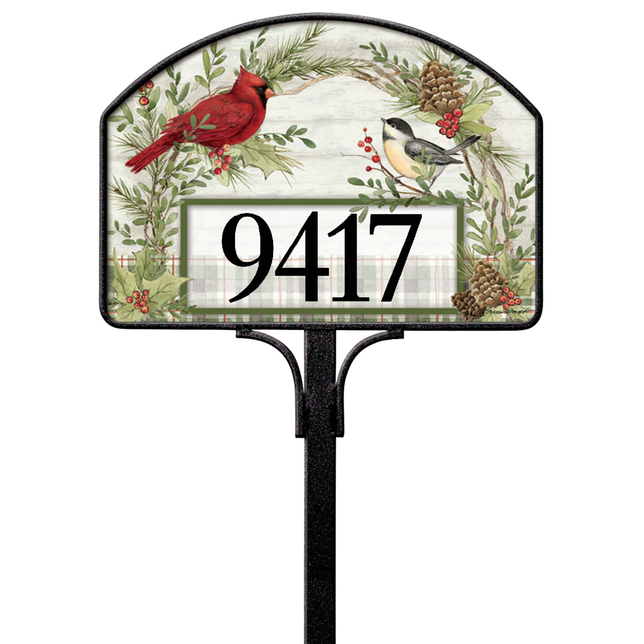 Winter Bird Wreath Yard DeSign thumbnail