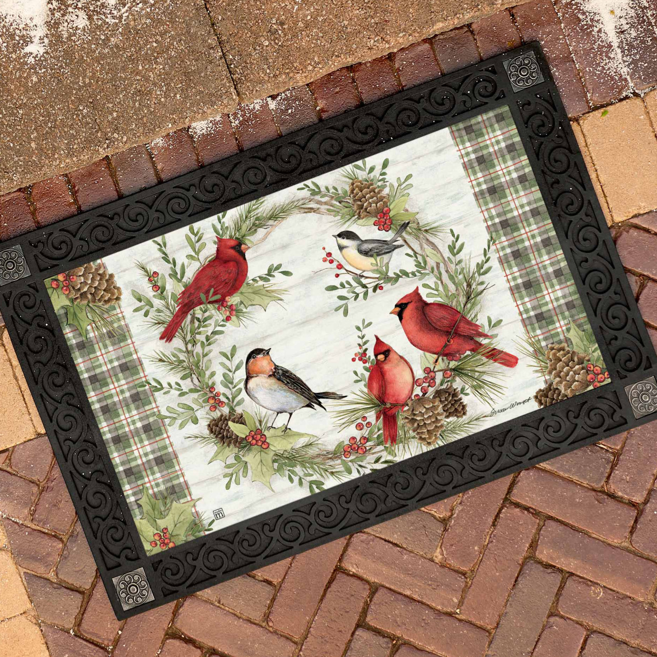 Winter Bird Wreath MatMate thumbnail