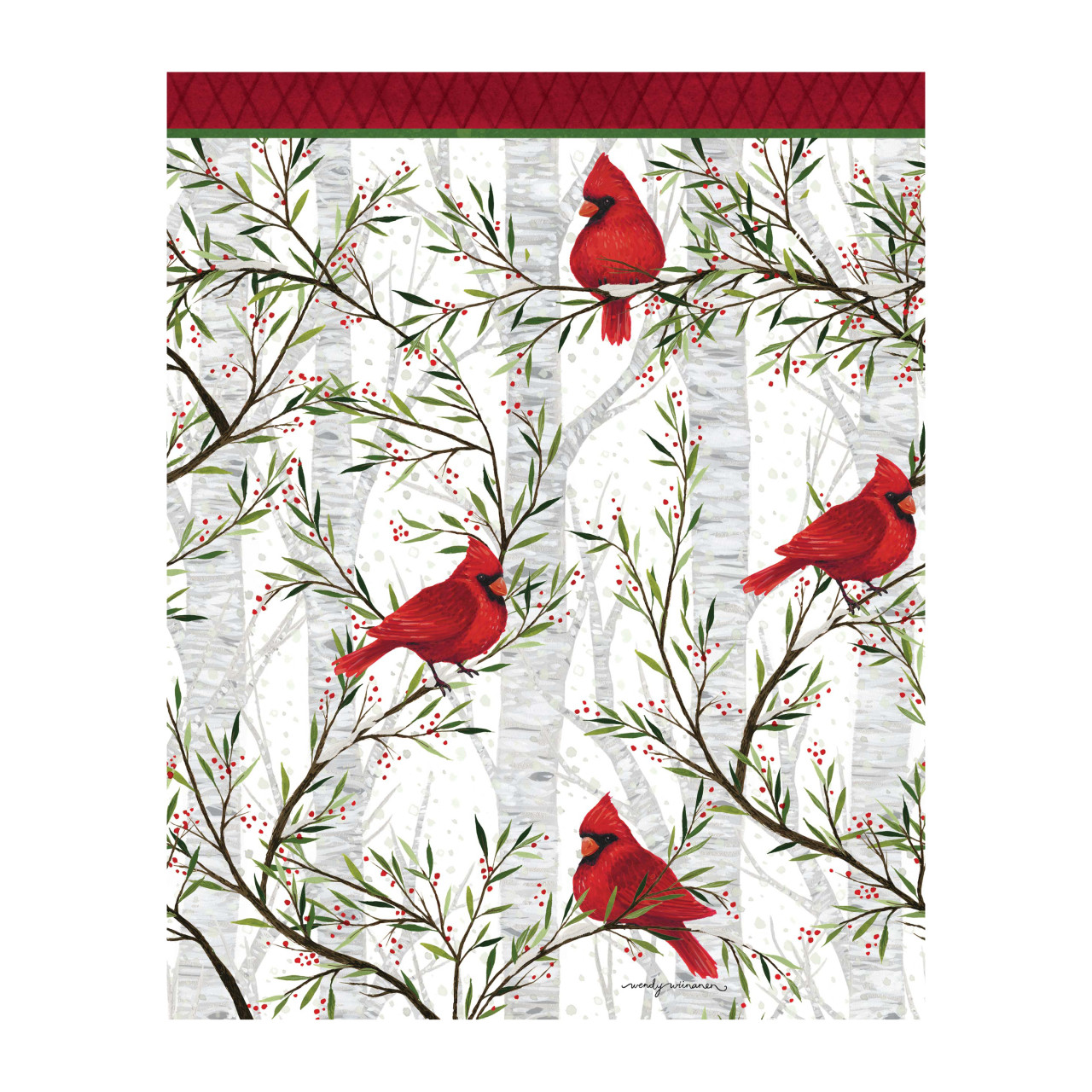 Cardinals in Birch 20" Art Pole thumbnail