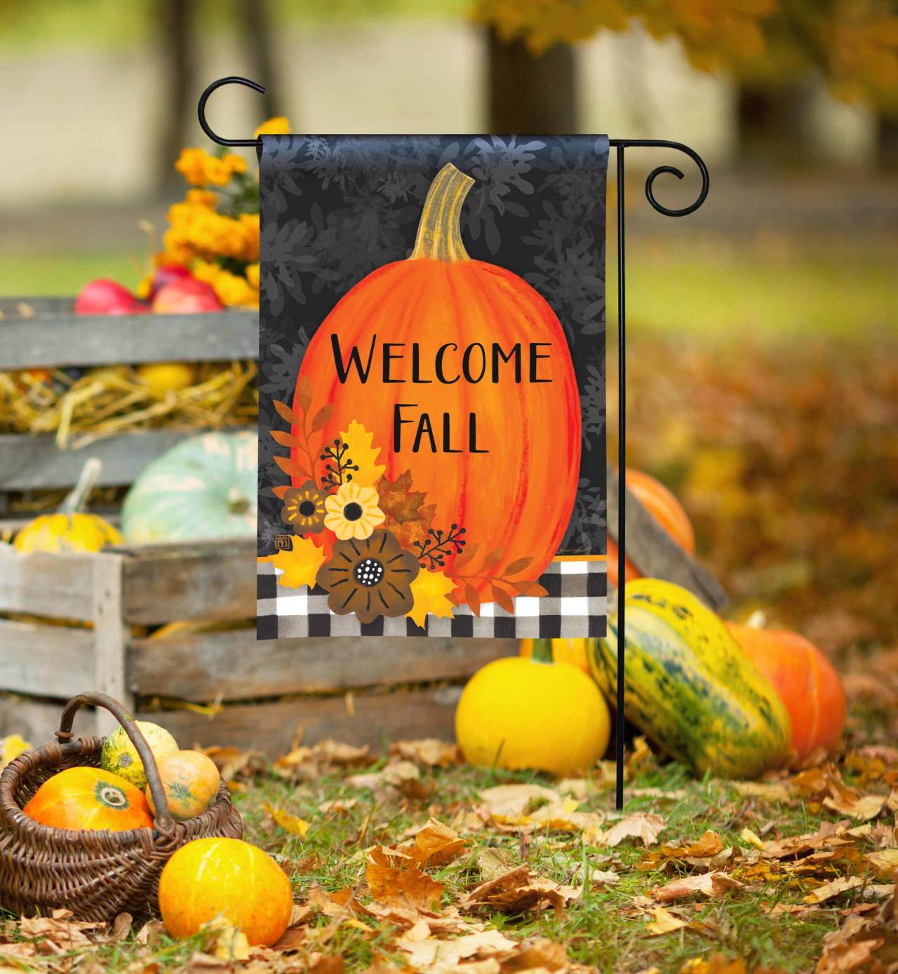 Fall Welcome Garden Flag thumbnail