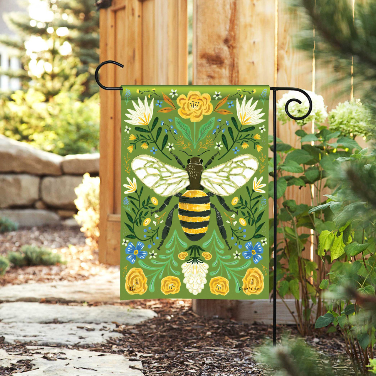 Deco Bee Garden Flag thumbnail