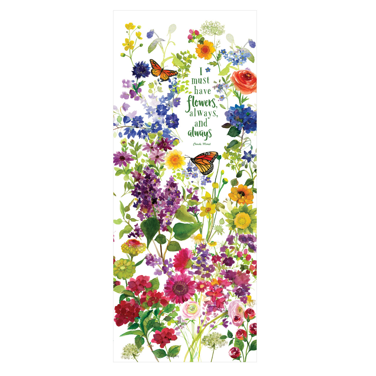 Watercolor Flowers 40" Art Pole thumbnail