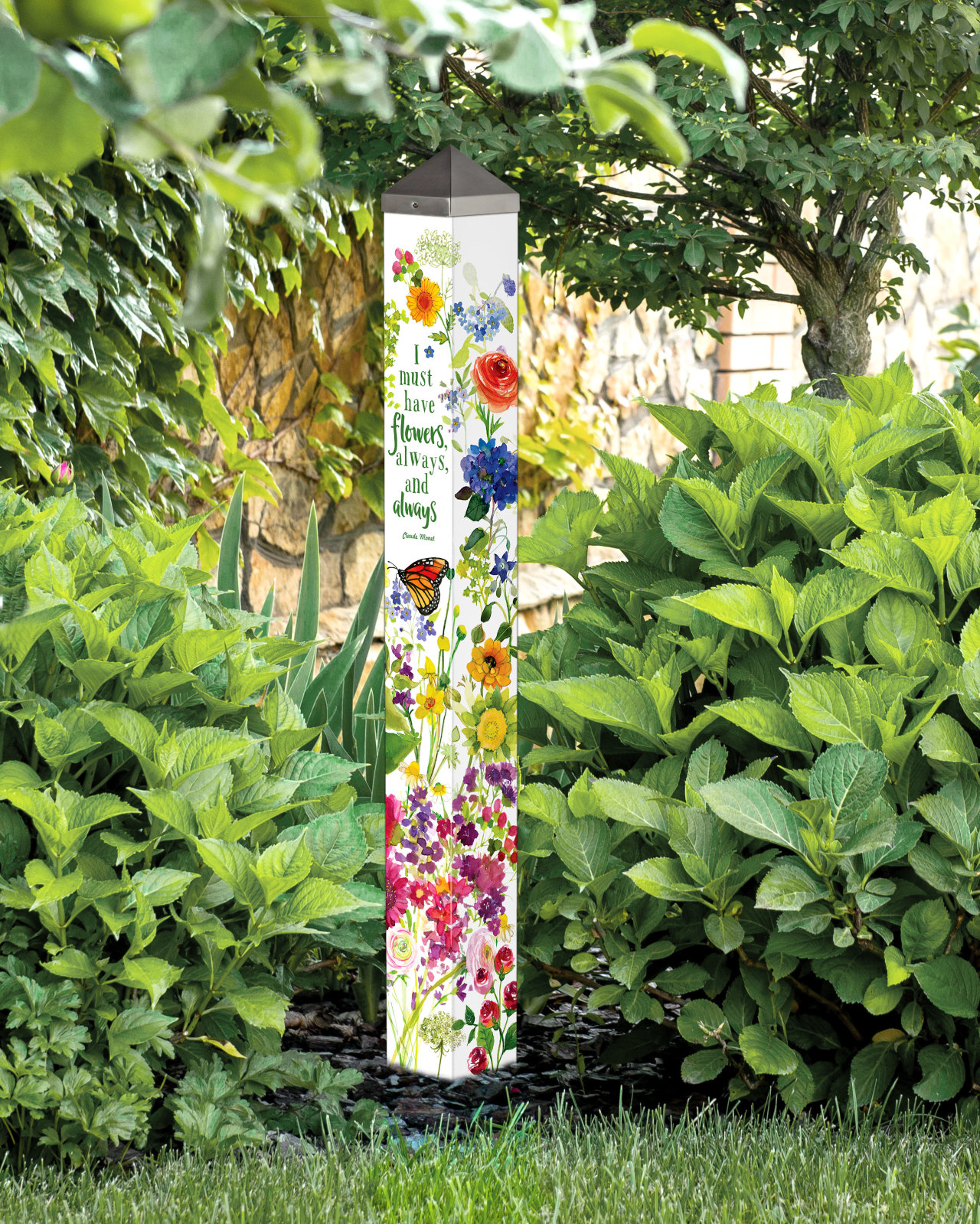 Watercolor Flowers 40" Art Pole thumbnail