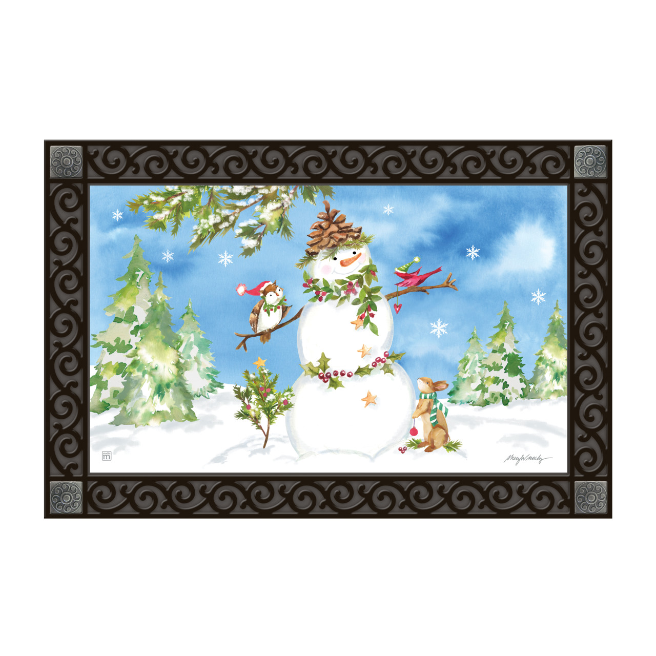 Pinecone Hat Snowman MatMate thumbnail