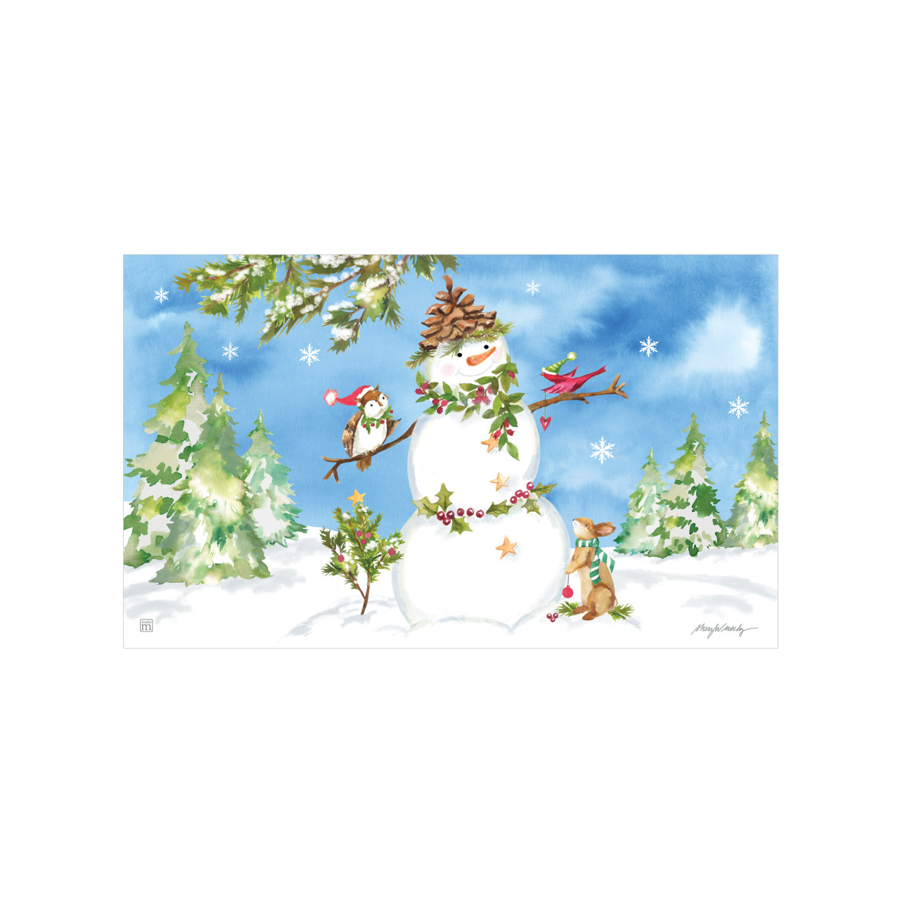 Pinecone Hat Snowman MatMate thumbnail