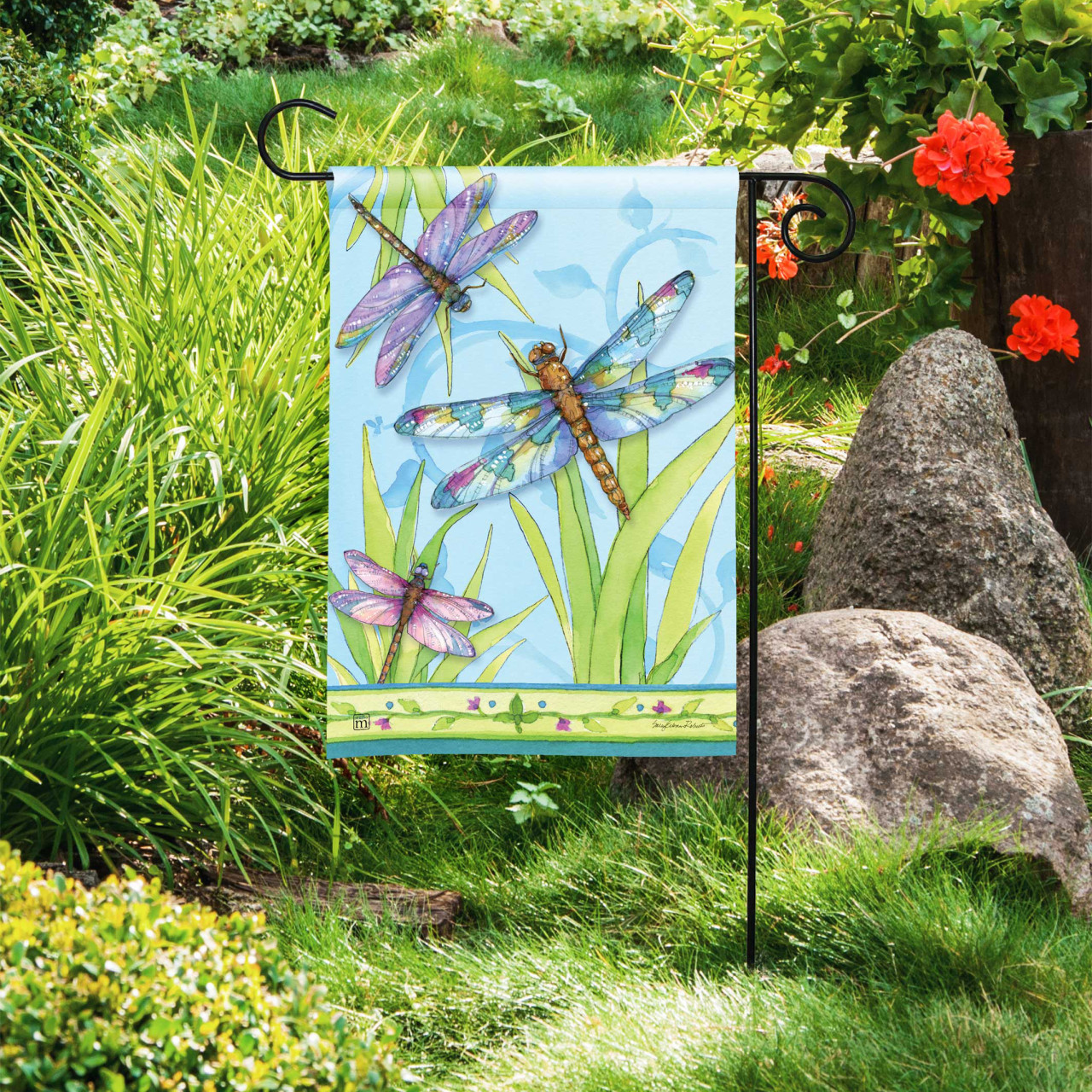Dragonfly Days Garden Flag thumbnail