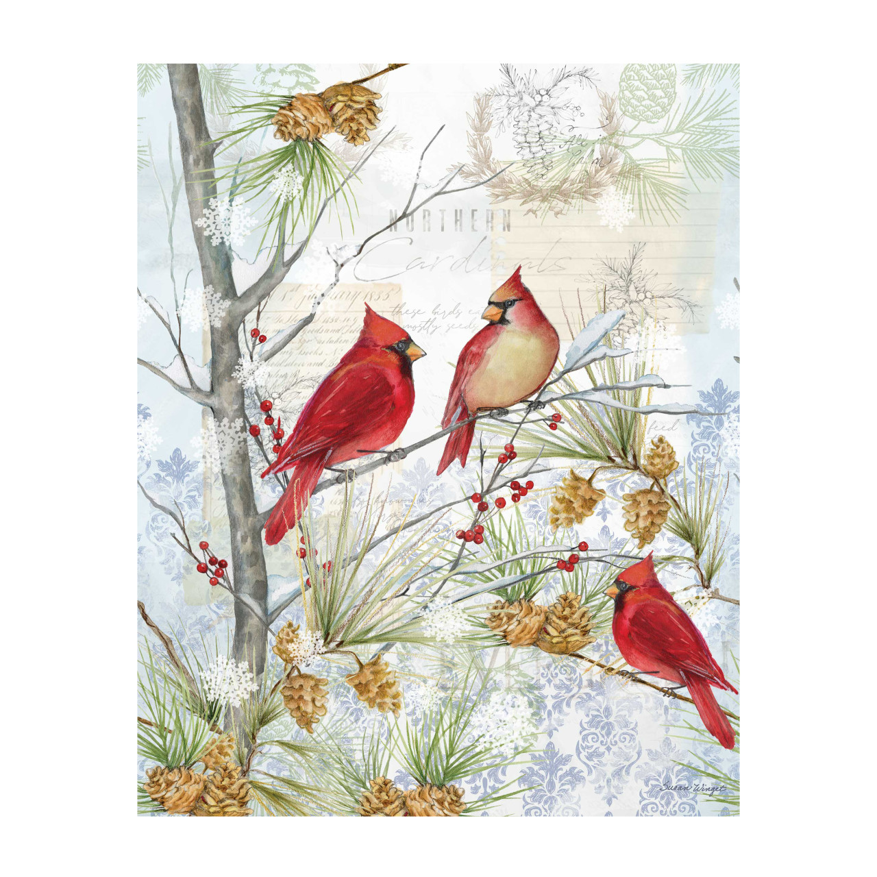 Northern Cardinals 20" Art Pole thumbnail