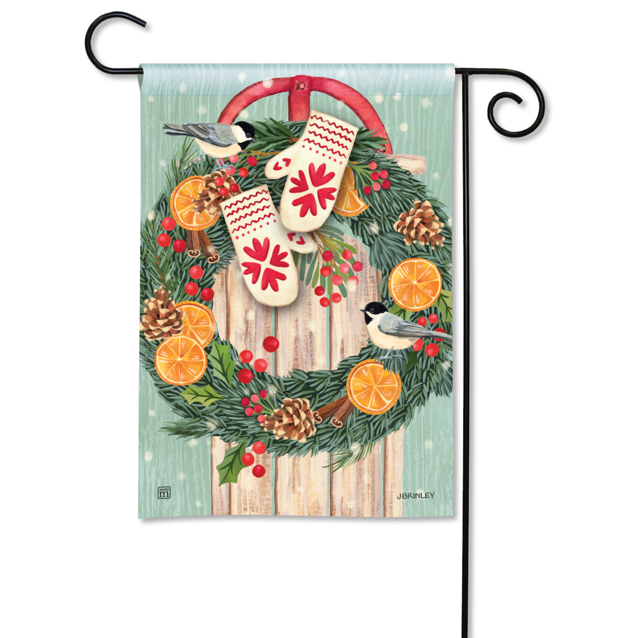 Citrus Wreath Garden Flag thumbnail