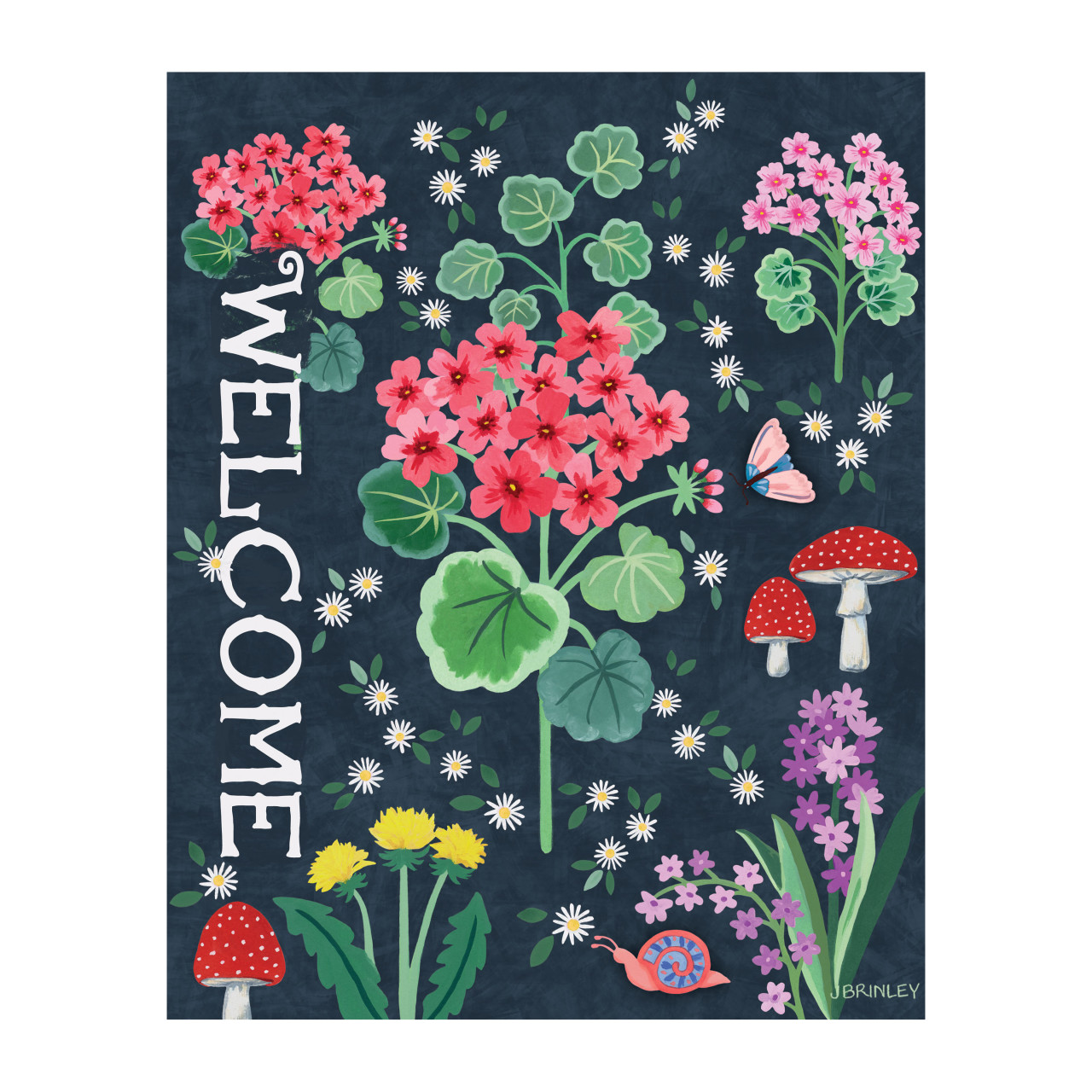 Geranium Welcome 20" Art Pole thumbnail