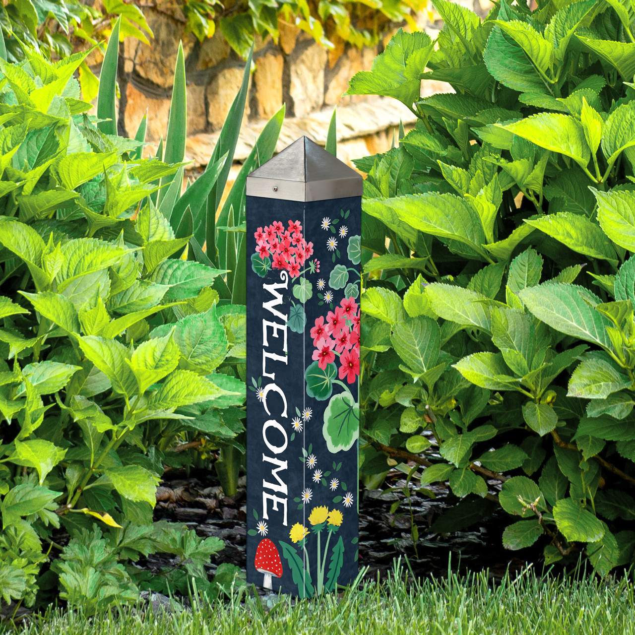 Geranium Welcome 20" Art Pole thumbnail