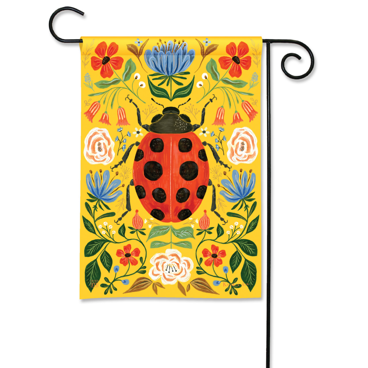 Ladybug Deco Garden Flag thumbnail