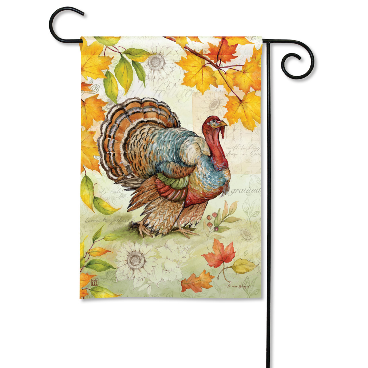 Turkey Time Garden Flag thumbnail