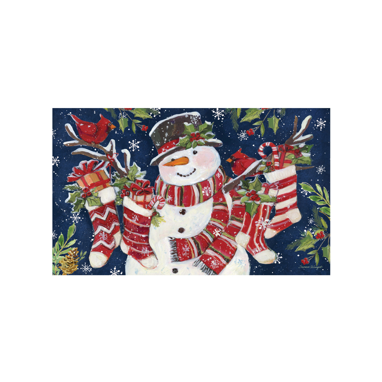 Snowman with Stockings MatMate thumbnail