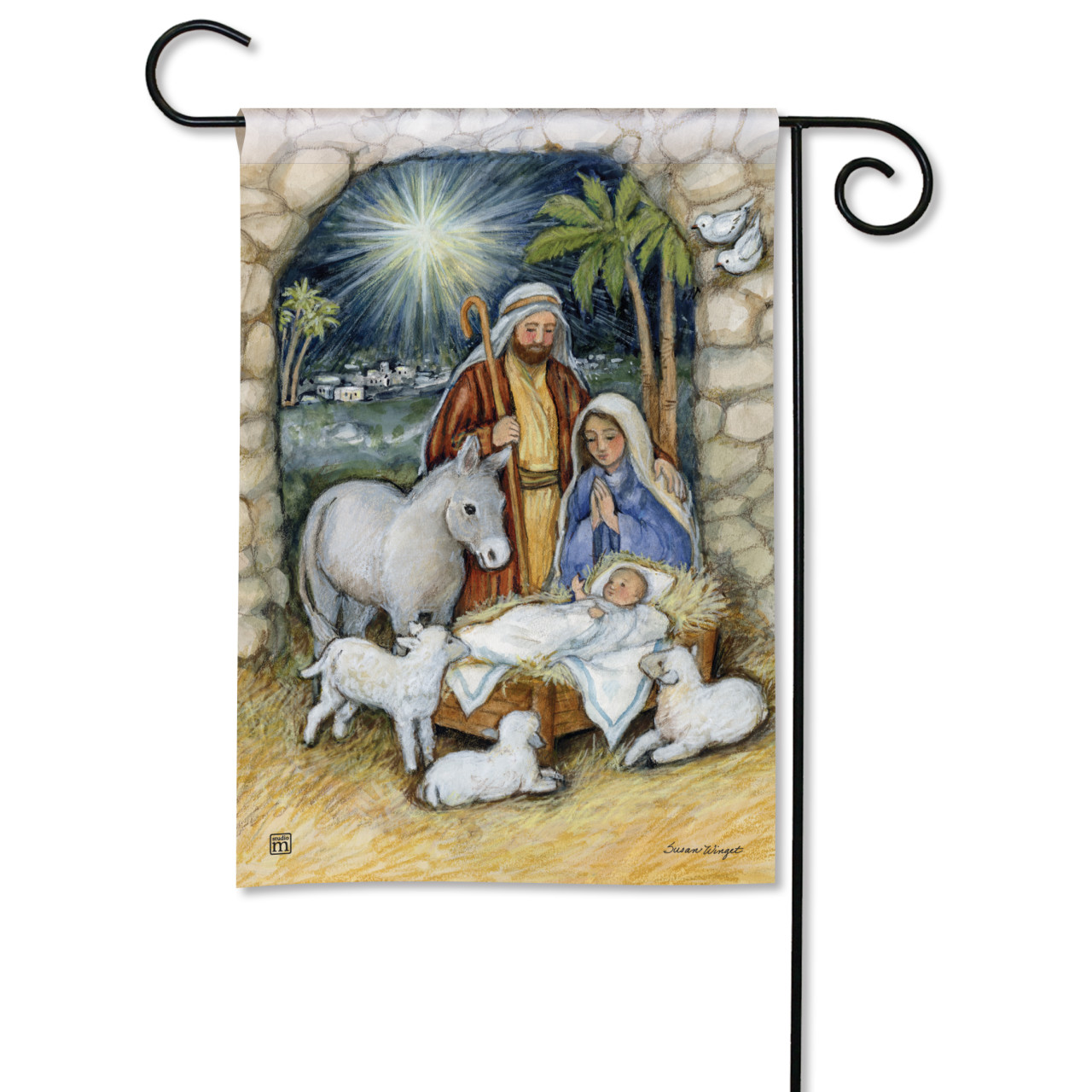 Silent Night Garden Flag thumbnail